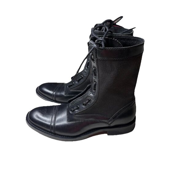 Kenneth Cole Mind-Set Zip High Boots Shoes Black Leather  Size 8 Mens Lace / Zip main image 9